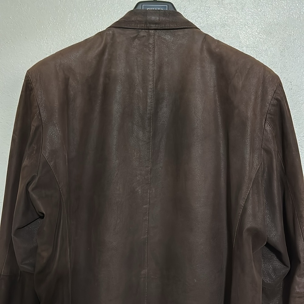 Johnson and Murphy Man’s Leather Jacket, Dark Brown Color, Size 46. - Picture 9 of 9
